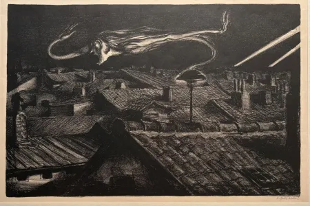 Lithograph Weber - Die Sirene