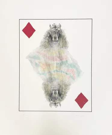 Lithograph Wegman - Royal Flush (Diamonds)