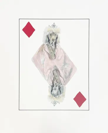 Lithograph Wegman - Royal Flush (Diamonds)