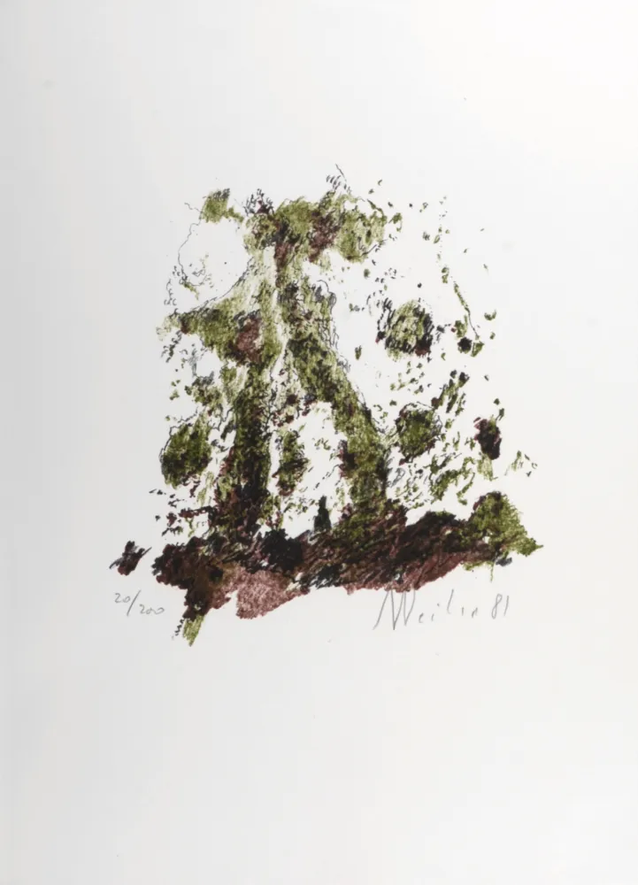 Lithograph Weiler - Composition, 1987 - Hand-signed