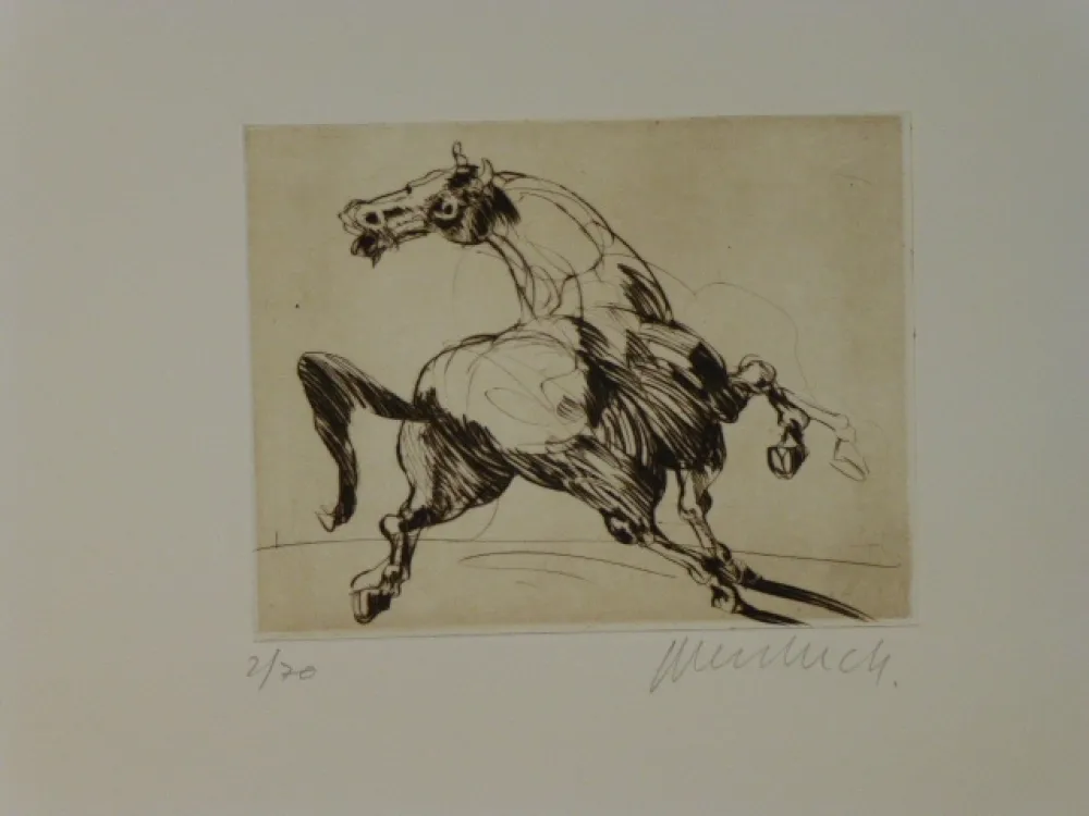 Etching Weisbuch - Cheval