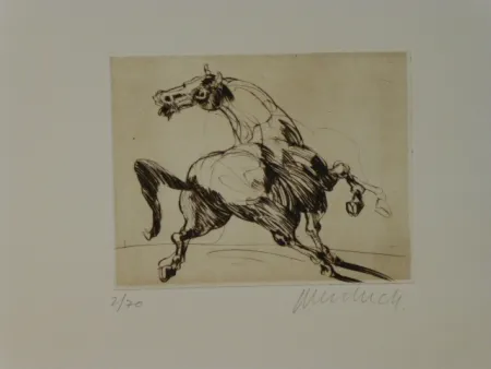 Etching Weisbuch - Cheval