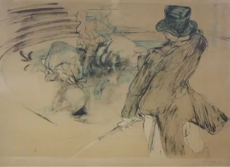 Lithograph Weisbuch - Cheval dans un cirque