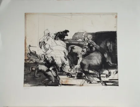 Engraving Weisbuch - Chevaliers