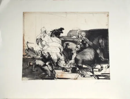 Engraving Weisbuch - Chevaliers