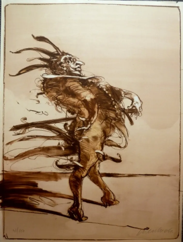 Lithograph Weisbuch - Il Terore