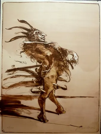 Lithograph Weisbuch - Il Terore