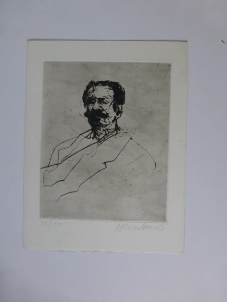 Etching Weisbuch - Portrait d'homme 