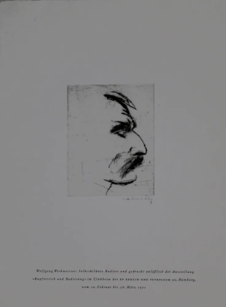 Drypoint Werkmeister - Selbstbildnis