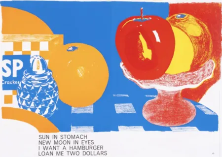 Lithograph Wesselmann - Apples and Oranges, from the One Cent Life portfolio