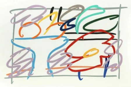 Screenprint Wesselmann - Fast sketch of Still life with abstract painting