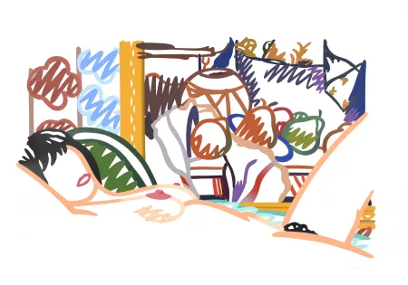 Screenprint Wesselmann - Monica Nude with Cezanne