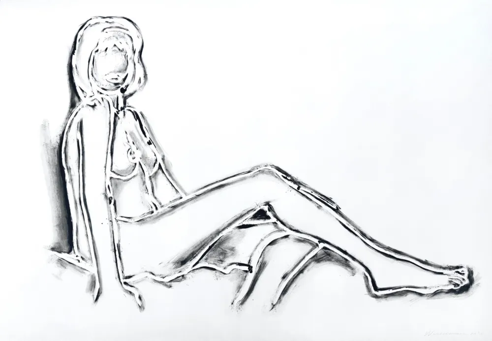 Lithograph Wesselmann - Monica Sitting