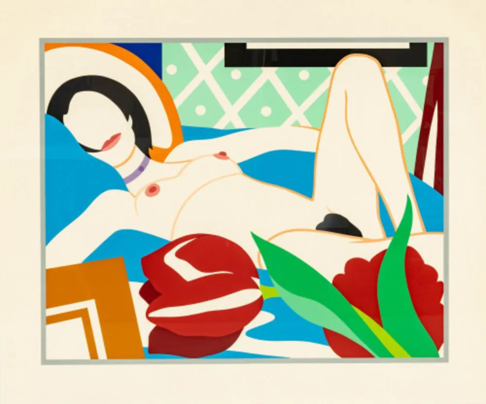 Screenprint Wesselmann - Monica with Tulips