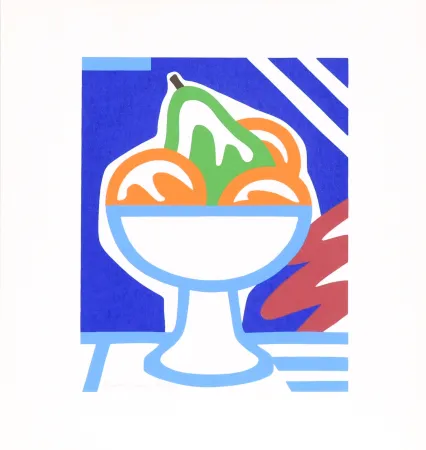 Screenprint Wesselmann - Still Life with Pear and Oranges