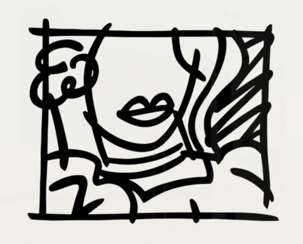 Screenprint Wesselmann - Woman with Green Blouse