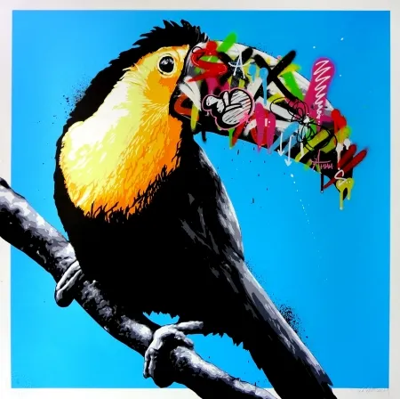 Screenprint Whatson - Toucan (blue)
