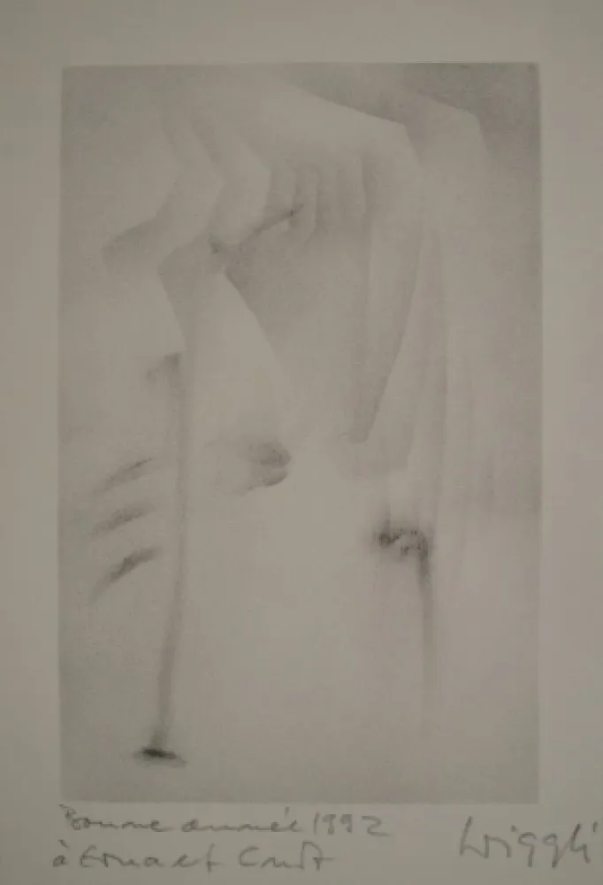 Lithograph Wiggli - Neujahrskarte 1992