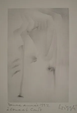 Lithograph Wiggli - Neujahrskarte 1992