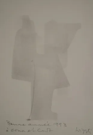 Lithograph Wiggli - Neujahrskarte 1993