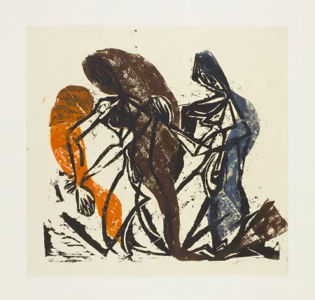 Woodcut Wildemann - Paar (Couple)