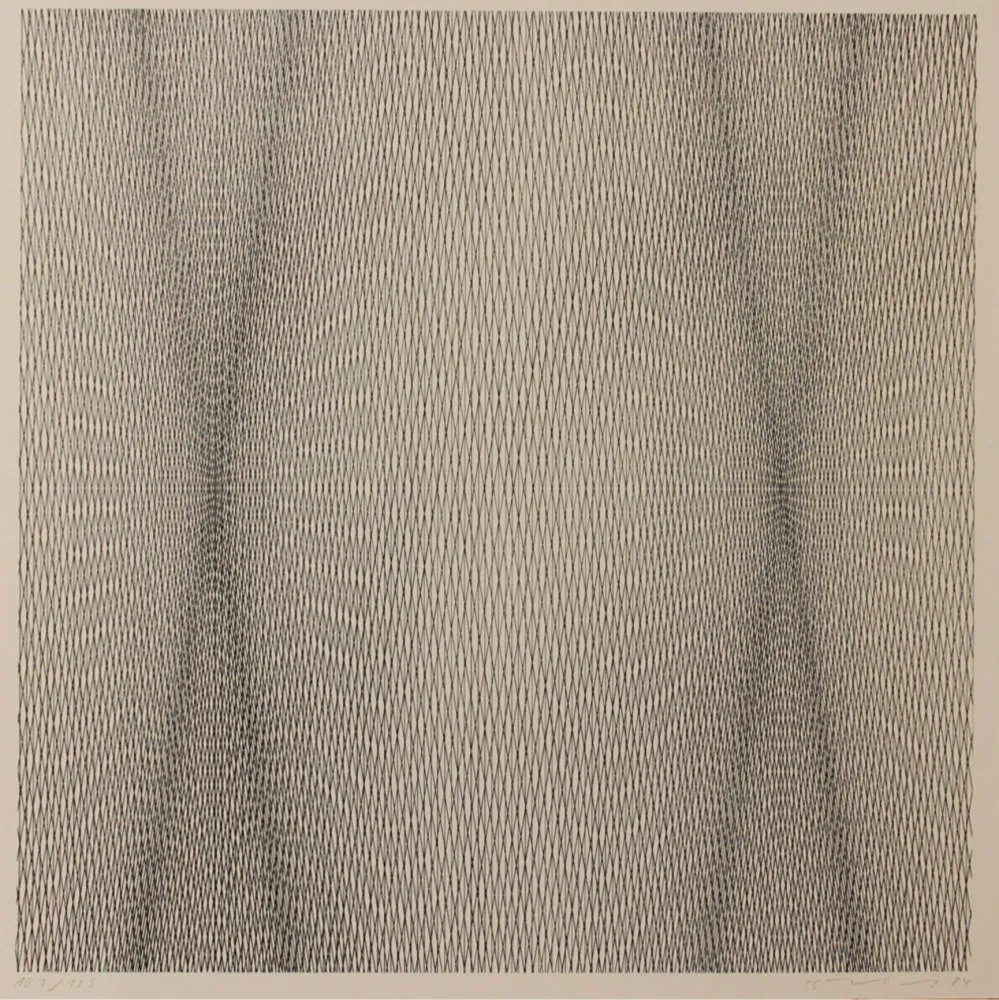 Lithograph Wilding - GRAPHIC INTERFERENCE WITH PROGRESSIVE LATTICE - EXACTA FROM CONSTRUCTIVISM TO SYSTEMATIC ART 1918-1985