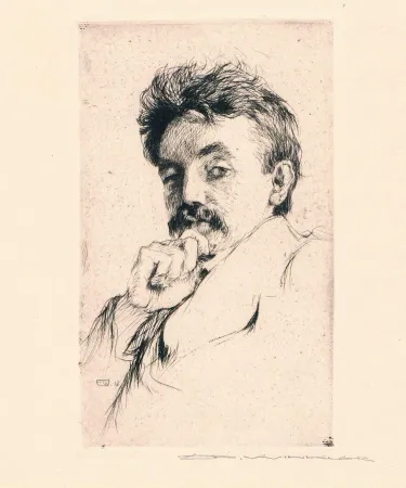 Etching Winkler - Bildnis Dr. Z (Portrait Of Dr. Z)