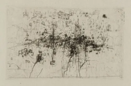 Drypoint Wols - Die stadt-quer