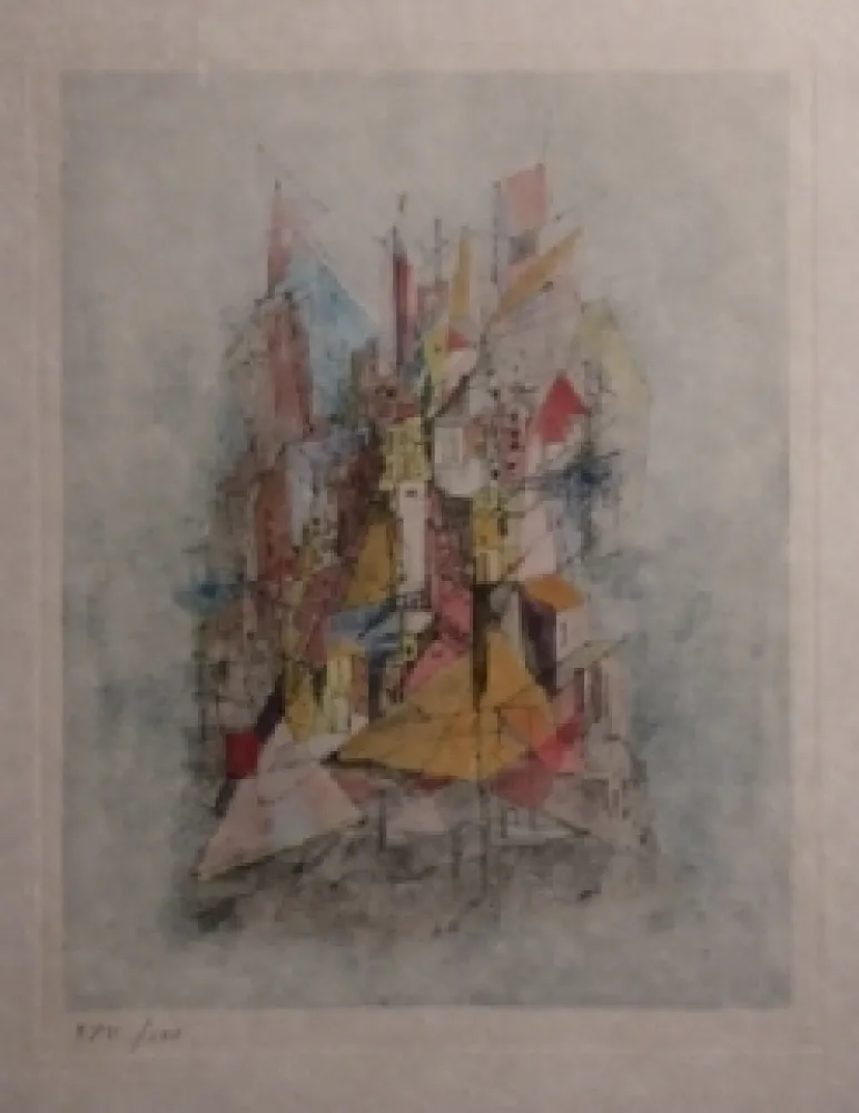 Etching Wols - Le navire dans la ville