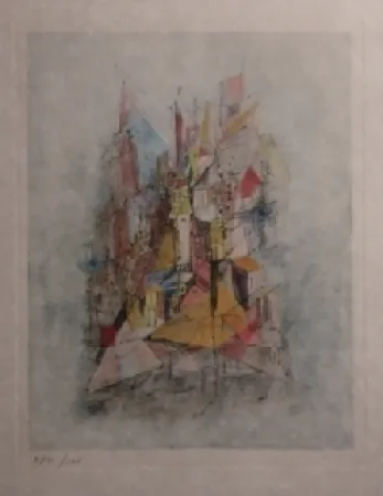 Etching Wols - Le navire dans la ville