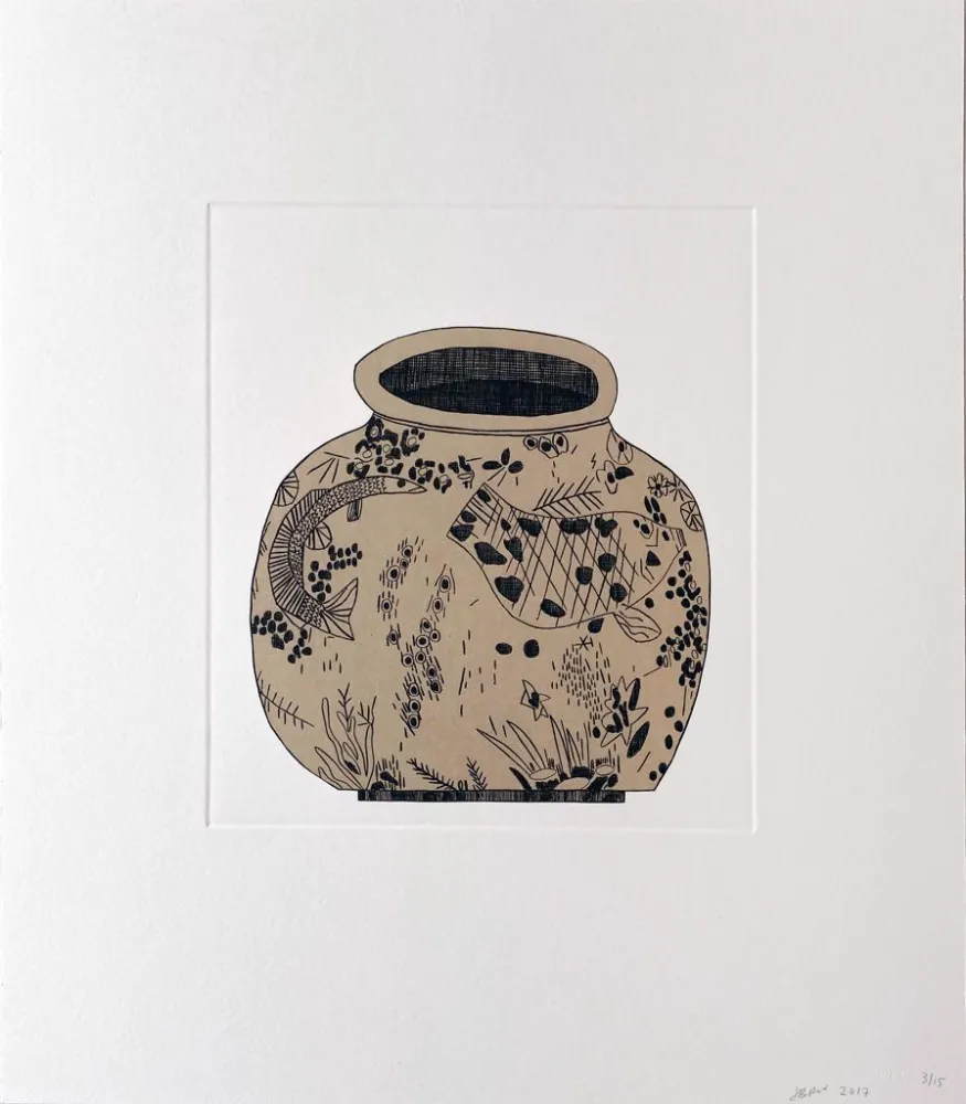 Etching Wood - Untitled (1) from 8 Pots