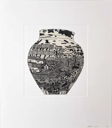 Etching Wood - Untitled (2) from 8 Pots