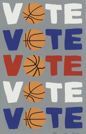 Screenprint Wood - Vote