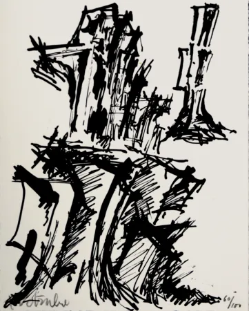 Lithograph Wotruba - Composition, 1967 - Hand-signed!