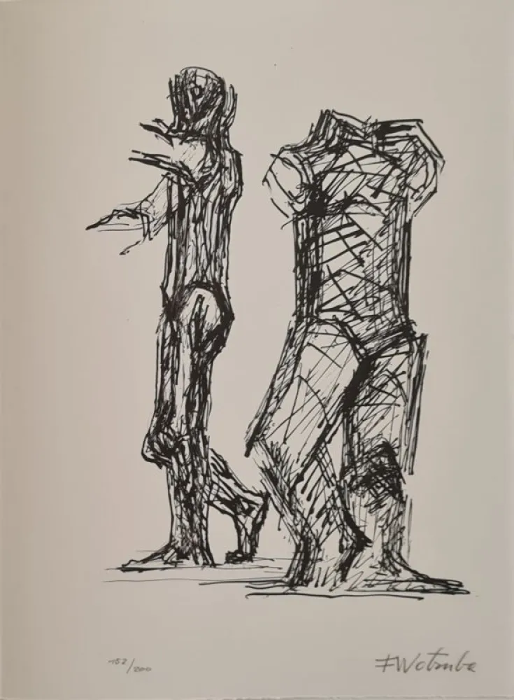 Lithograph Wotruba - Erker-Treffen 2 