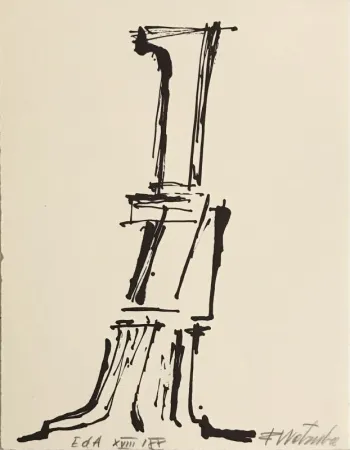 Lithograph Wotruba - Hommage à Hans Arp