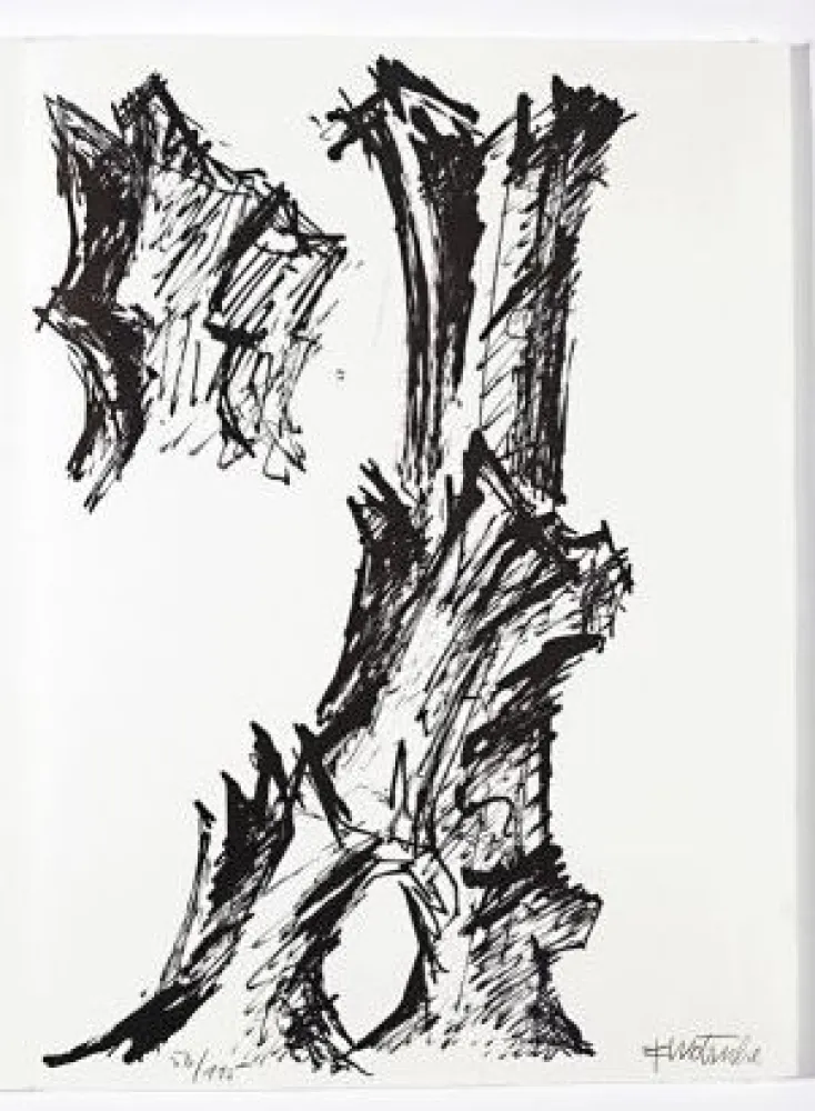 Lithograph Wotruba - Jean Cassou: vingt-deux poèms