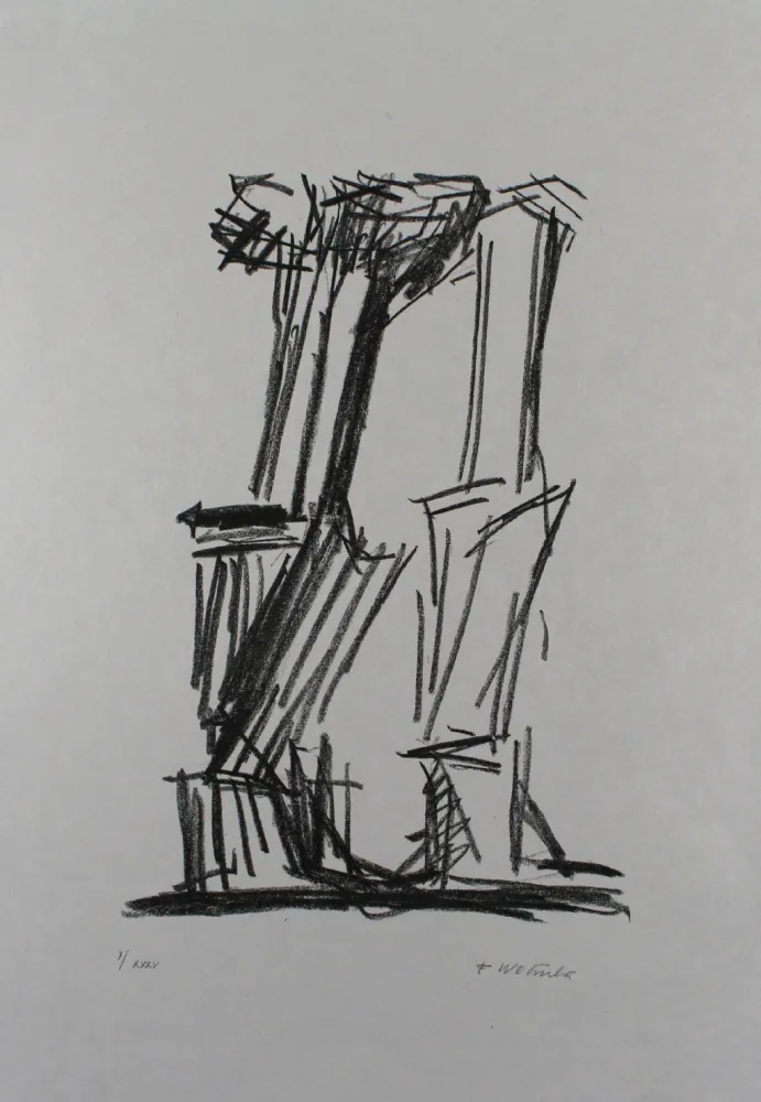 Lithograph Wotruba - Komposition