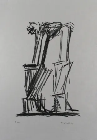 Lithograph Wotruba - Komposition