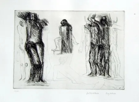 Etching Wotruba - Omaggio a Michelangelo