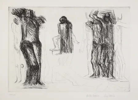 Etching Wotruba - Ommagio a Michelangelo