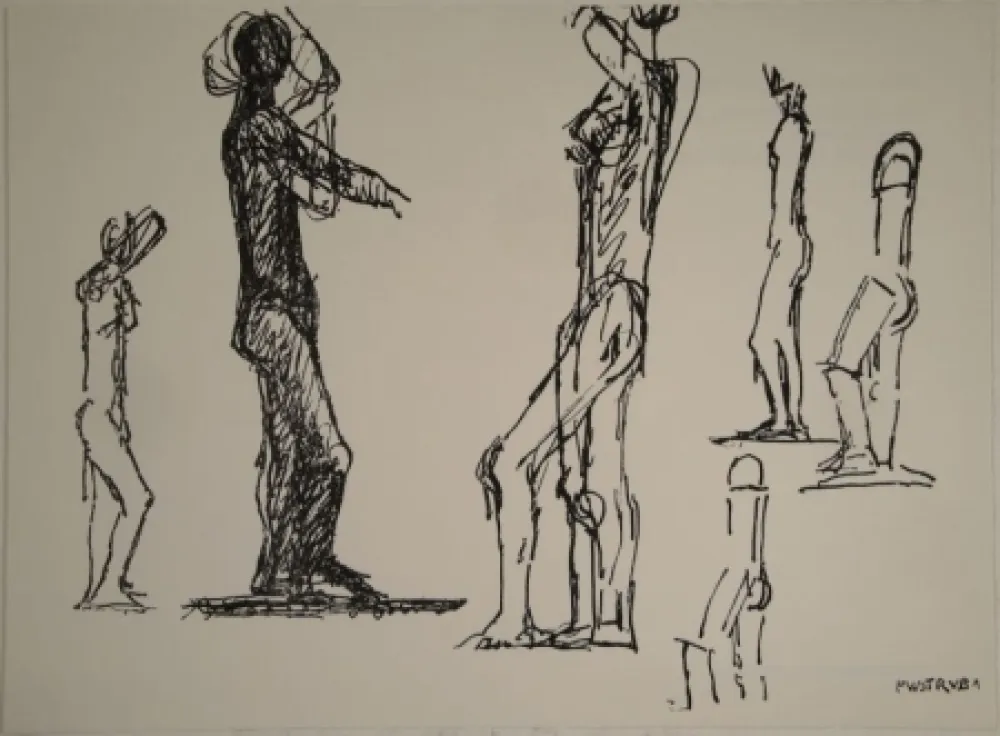 Lithograph Wotruba - Untitled