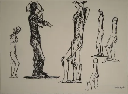 Lithograph Wotruba - Untitled