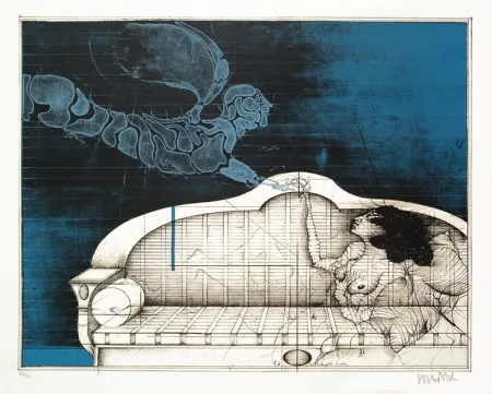 Lithograph Wunderlich - Der Blaue Angel