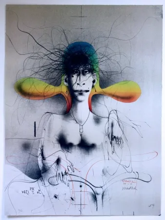 Lithograph Wunderlich - Easy Rider