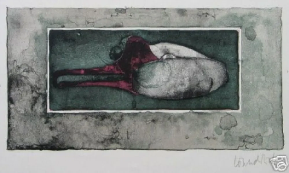 Lithograph Wunderlich - Schwanenkopf