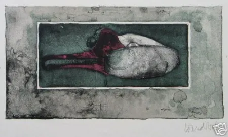 Lithograph Wunderlich - Schwanenkopf