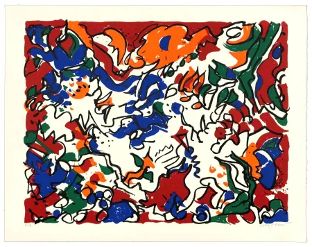 Lithograph Wyckaert - Carnaval Barbare