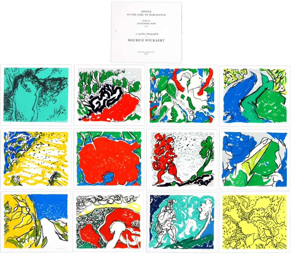 Lithograph Wyckaert - Epistle to the earl of Burlington (complete portofolio)