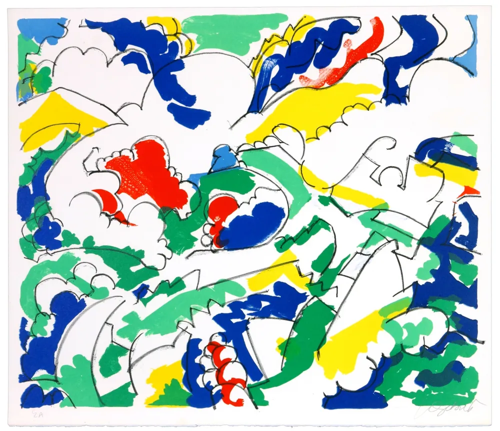 Lithograph Wyckaert - Petits pois et carottes